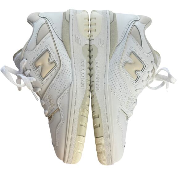 New Balance 550 Silver Burch White & Tan Trendy Sneaker Lace Up Women’s Size 9 - Picture 5 of 11